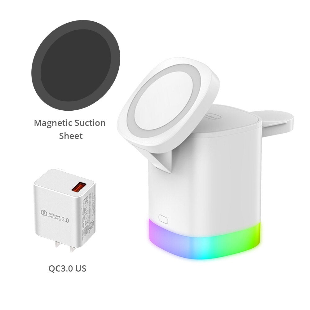 3 in 1 Folding Wireless Charger for Apple Watch, AirPods & iPhone
