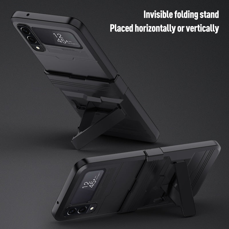 Shockproof Armor Case with Bracket Stand for Samsung Galaxy Z Flip4 - Galaxy Z Flip 4 Case