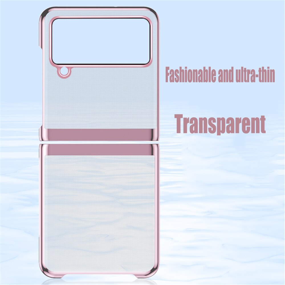 Luxury Ultra-thin Plating Transparent Case For Samsung Galaxy Z Flip 4 - Galaxy Z Flip 4 Case