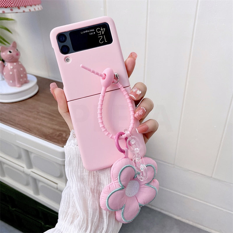 Cute Flower Pendant Case For Samsung Galaxy Z Flip 4 - Galaxy Z Flip 4 Case