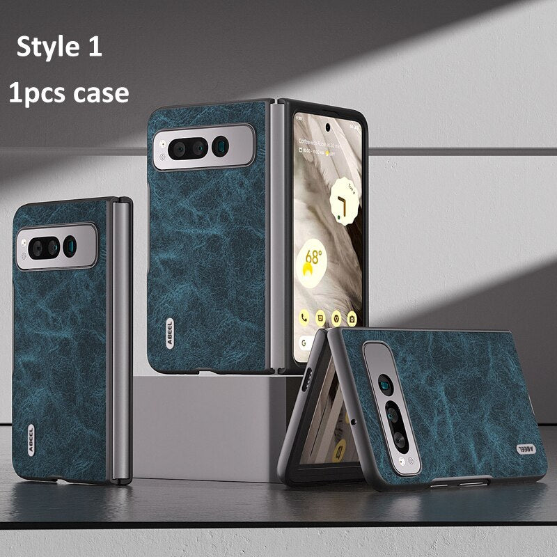 Google Pixel Fold Leather Case - Vintage Shell - The Pixel Store