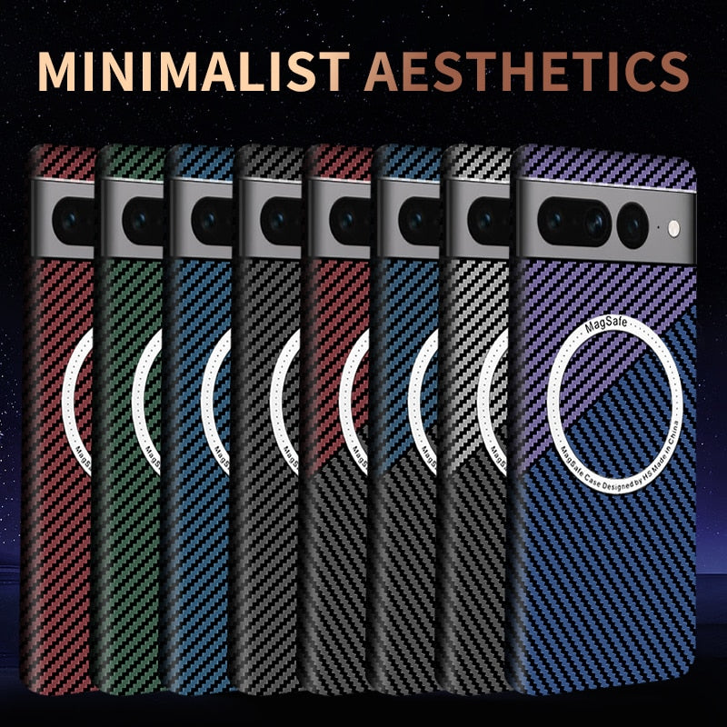 Wireless Carbon Fiber Phone Case For Google Pixel 7 - The Pixel Store