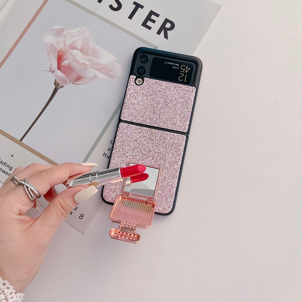 Luxury Case With Perfume Bottle Bracket for Samsung Galaxy Z Flip 4 - Galaxy Z Flip 4 Case