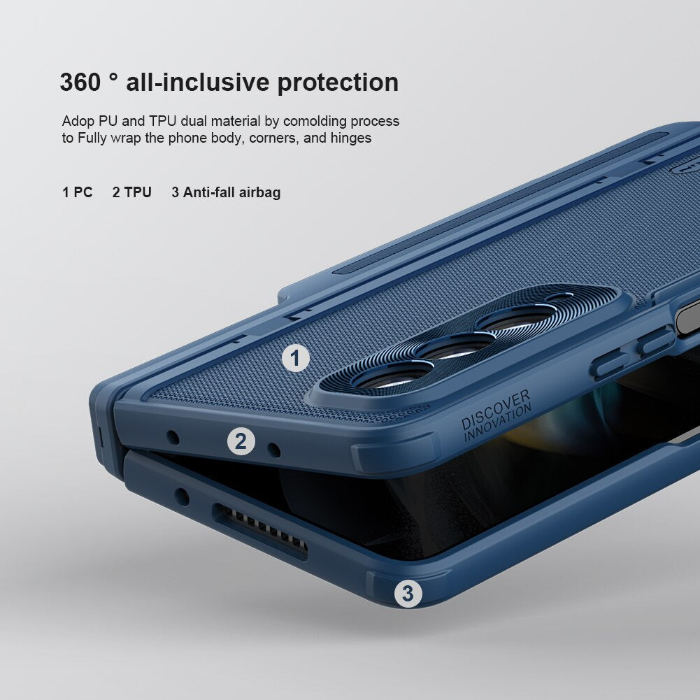Shockproof Case with Kickstand & S-Pen Pocket For Galaxy Z Fold 4