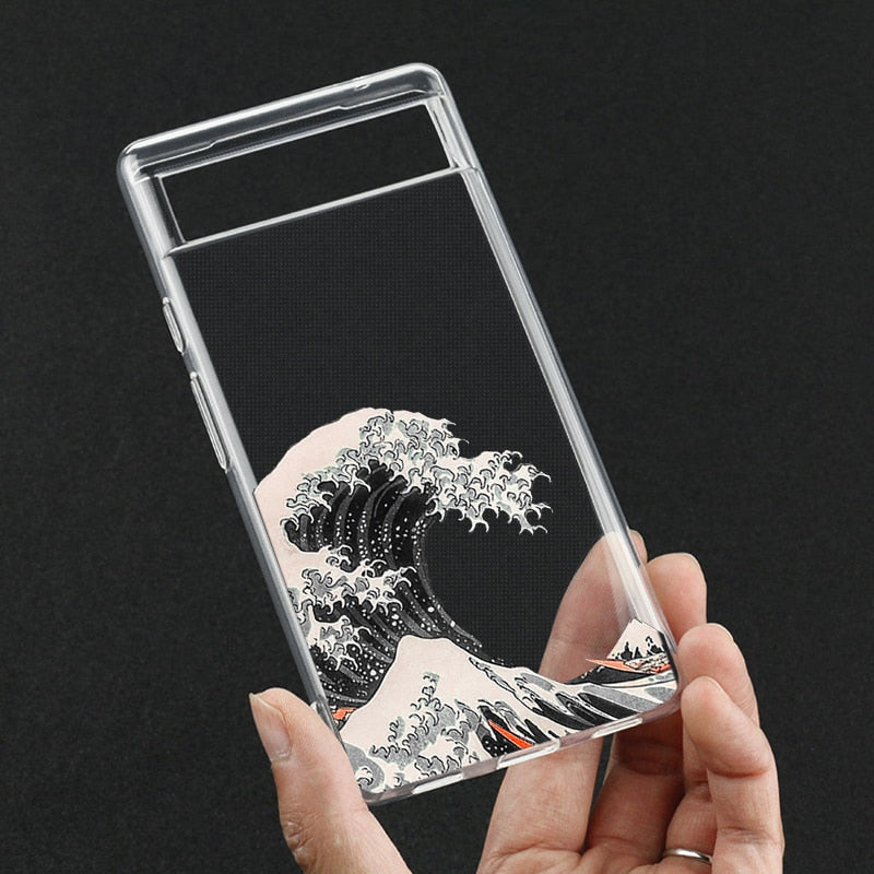 Fashion Great Blue Wave Clear Phone Case for Google Pixel 7 Pro - The Pixel Store