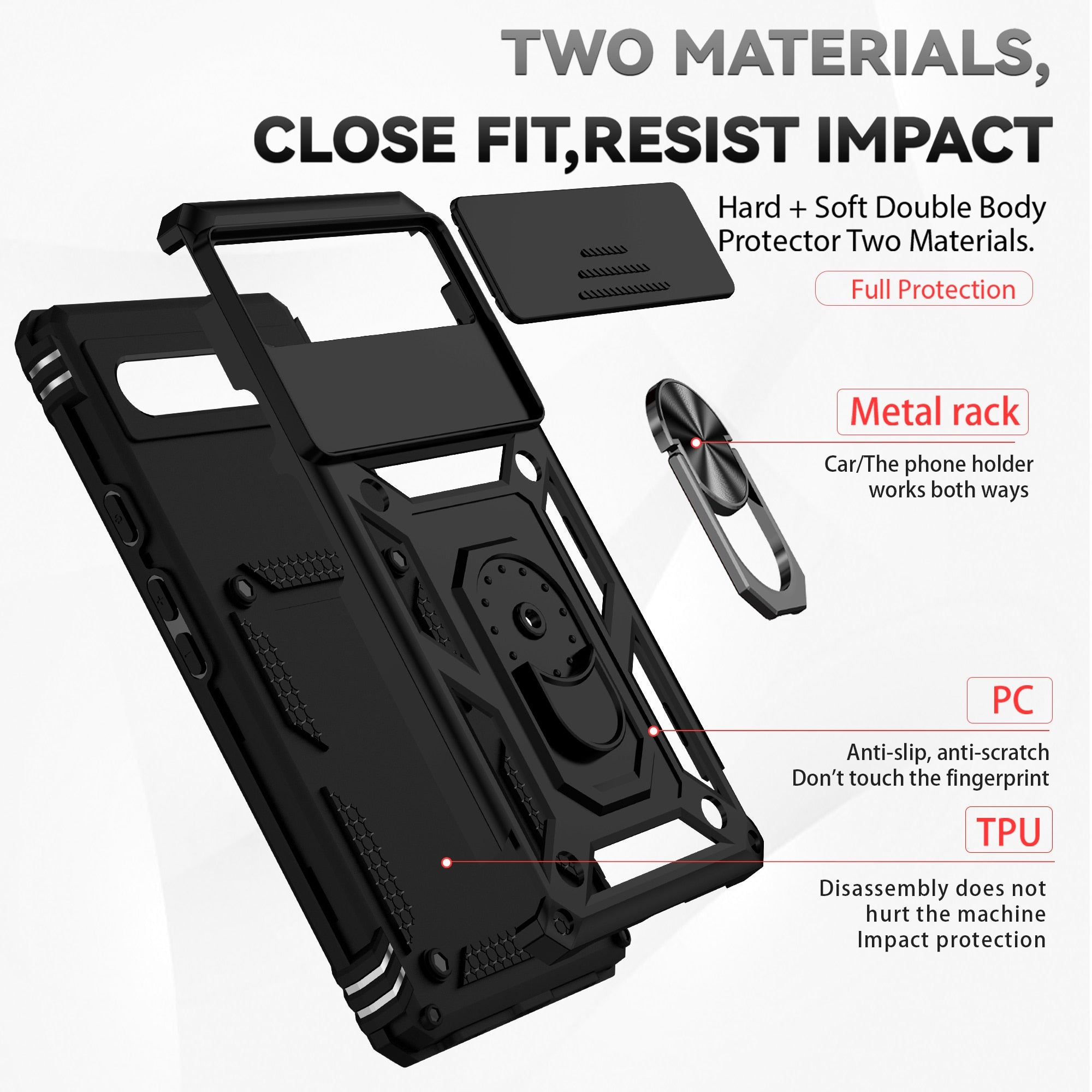 Military Armor Shockproof Phone Case For Google Pixel 7 Series - The Pixel Store