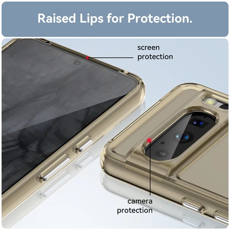 Transparent Shockproof Bumper Case For Google Pixel 8 Series