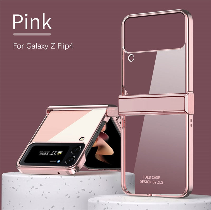 Transparent Plating Frame Full Protection For Galaxy Z Flip 4 - Galaxy Z Flip 4 Case