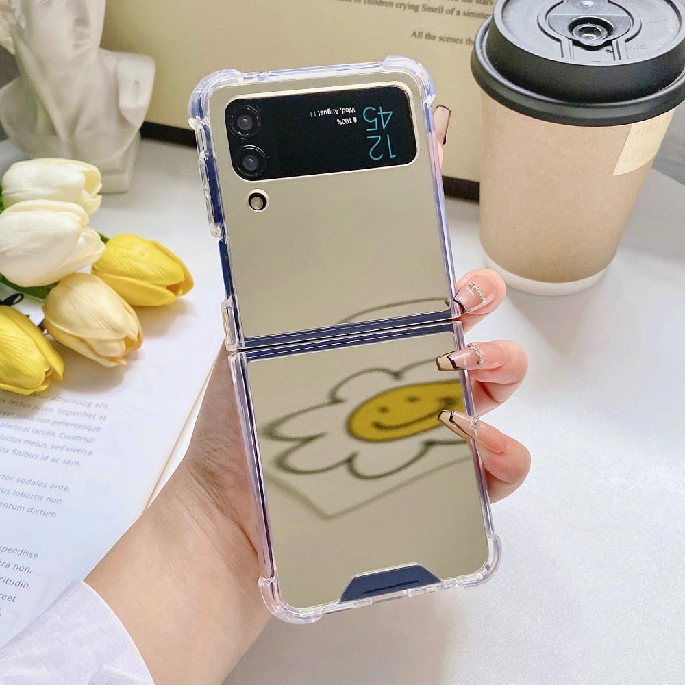 Shockproof Mirror case For Samsung Galaxy Z Flip 4 - Galaxy Z Flip 4 Case