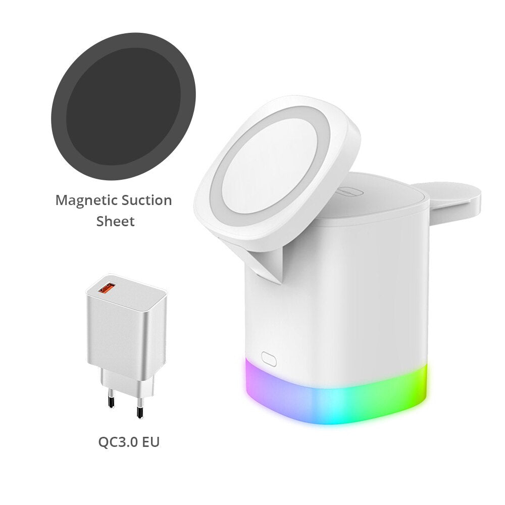 3 in 1 Folding Wireless Charger for Apple Watch, AirPods & iPhone
