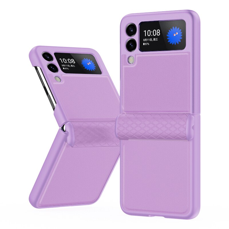 Luxury Leather Hinge Protective Case For Samsung Galaxy Z Flip 4 - Galaxy Z Flip 4 Case