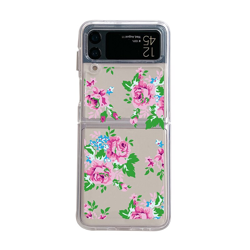 Cute Colorful Flowers Slim Case For Samsung Galaxy Z Flip 4 5G - Galaxy Z Flip 4 Case