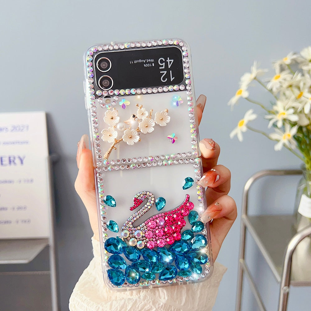 Luxury Colorful Rhinestone Case For Samsung Galaxy Z Flip 3 & 4