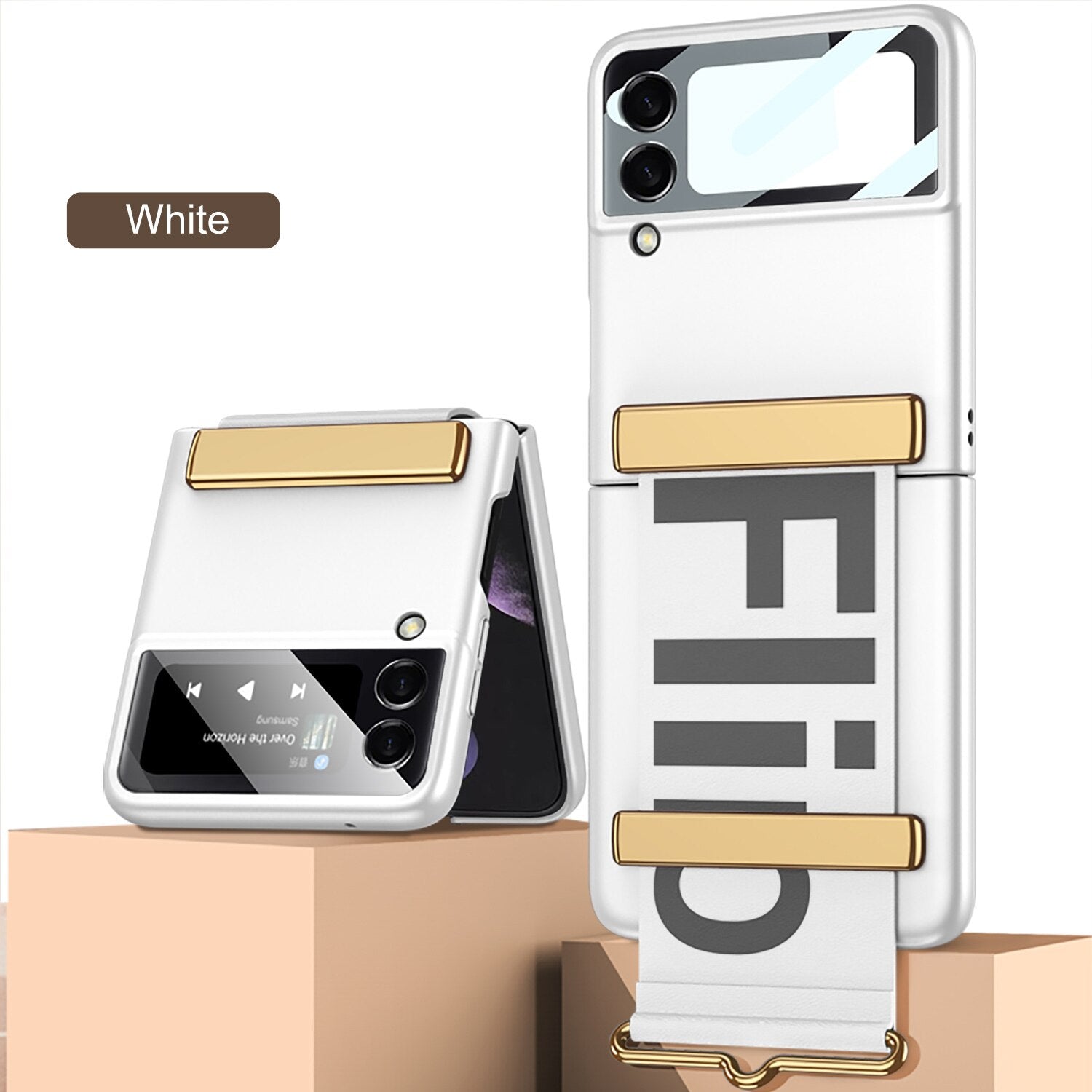 Wristband Bracket Case For Samsung Galaxy Z Flip 4 - Galaxy Z Flip 4 Case