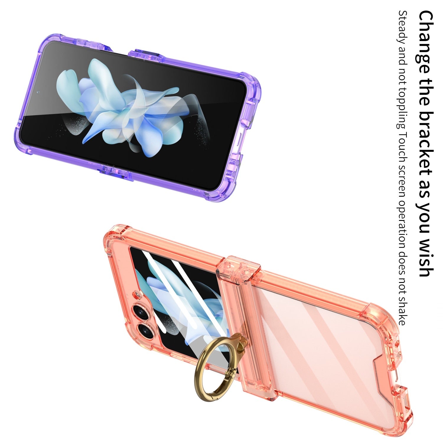 Luxury Hard Case With Ring For Galaxy Z Flip 5
