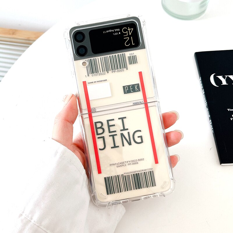 Air Ticket Travel Case For Samsung Galaxy Z Flip 4 - Galaxy Z Flip 4 Case