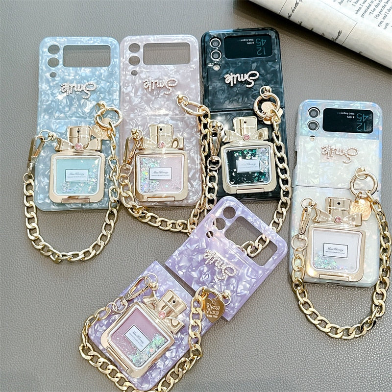 Perfume Bottle Case for Samsung Galaxy Z Flip 3 & 4