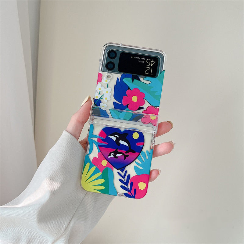 Full Protection Smile Flower Case For Samsung Galaxy Z Flip 4 - Galaxy Z Flip 4 Case