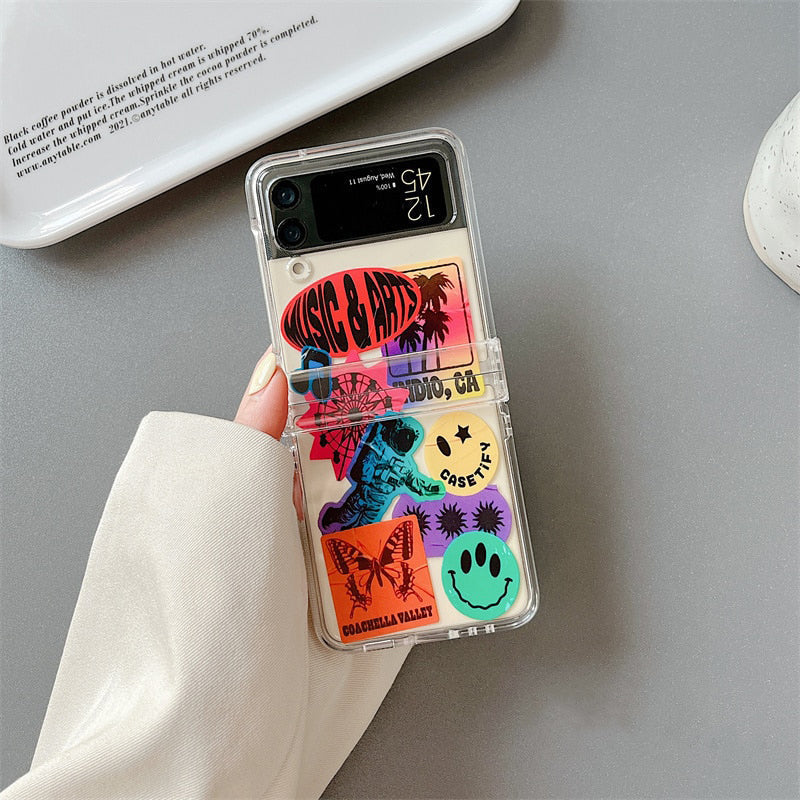 Full Protection Smile Flower Case For Samsung Galaxy Z Flip 4 - Galaxy Z Flip 4 Case