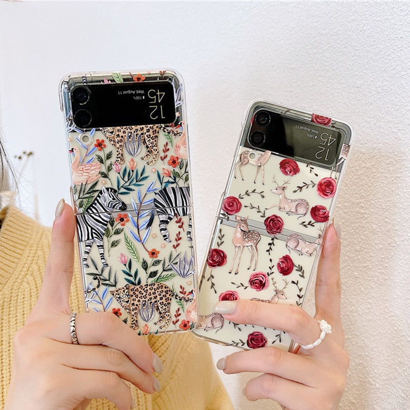 Forest Flower Animal Case for Samsung Galaxy Z Flip 4 - Galaxy Z Flip 4 Case