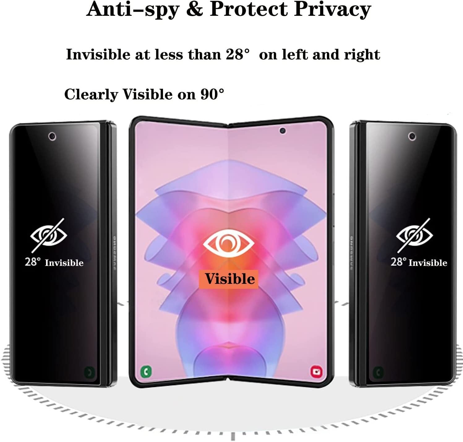 Anti-Peeping Front & Back Screen Privacy Protector For Galaxy Z Fold 4