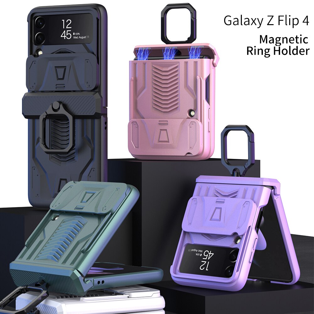 Magnetic Armor Case with Camera Protection For Samsung Galaxy Z Flip 4 - Galaxy Z Flip 4 Case