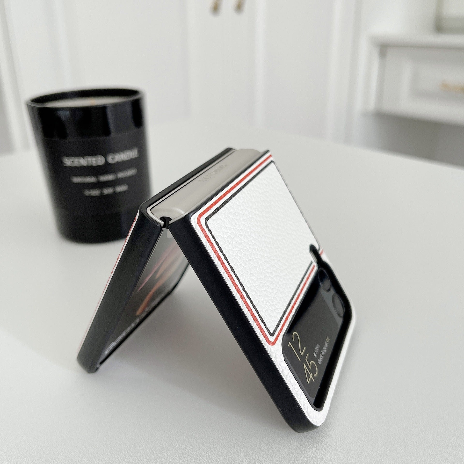 Fashion Joint name Lychee Case for Samsung Galaxy Z Flip 4 - Galaxy Z Flip 4 Case