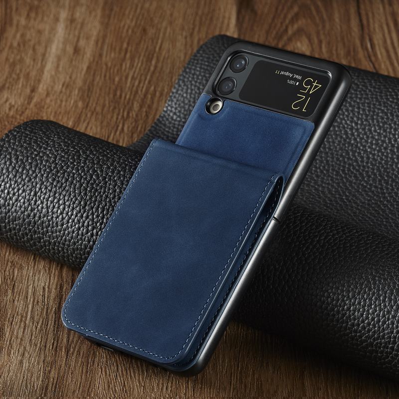 Luxury Leather Wallet Case For Z Flip 4 - Galaxy Z Flip 4 Case