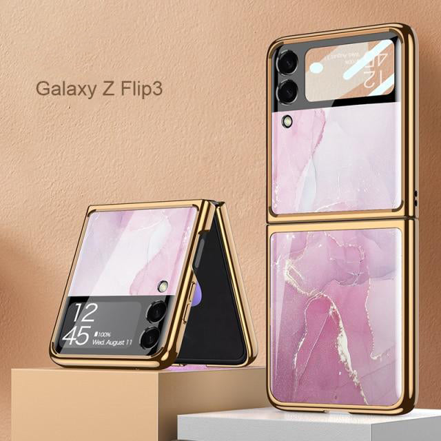 Luxury Marble Case For Z Flip 4 - Galaxy Z Flip 4 Case