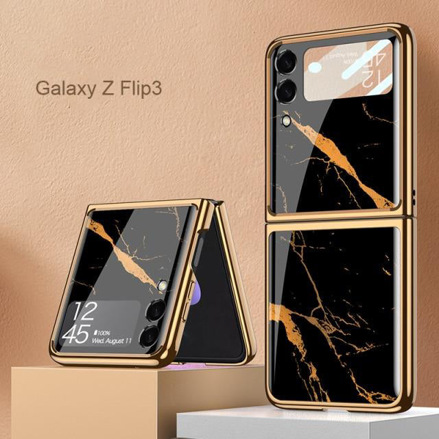 Luxury Marble Case For Z Flip 4 - Galaxy Z Flip 4 Case