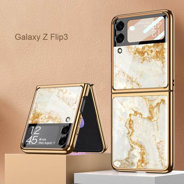 Luxury Marble Case For Z Flip 4 - Galaxy Z Flip 4 Case