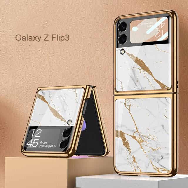 Luxury Marble Case For Z Flip 4 - Galaxy Z Flip 4 Case