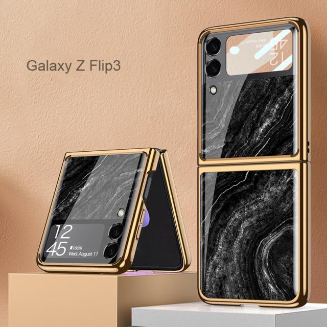 Luxury Marble Case For Z Flip 4 - Galaxy Z Flip 4 Case