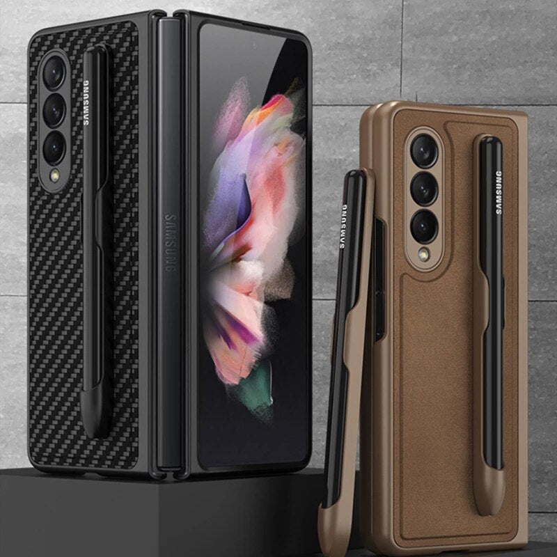 Removable Pen Holder Leather Cover For Z FOLD 4