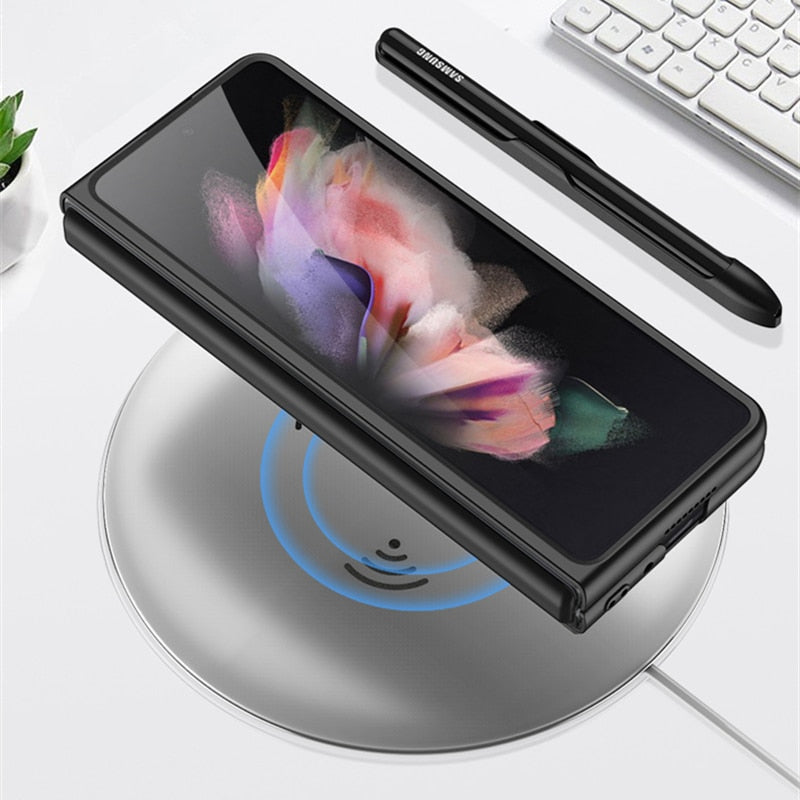 Removable Pen Holder Leather Cover For Z FOLD 4