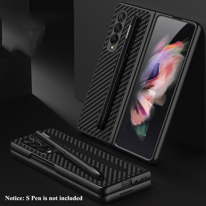 Removable Pen Holder Leather Cover For Z FOLD 4