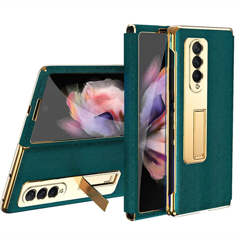 Leather Flip Cover For Galaxy Z FOLD 4