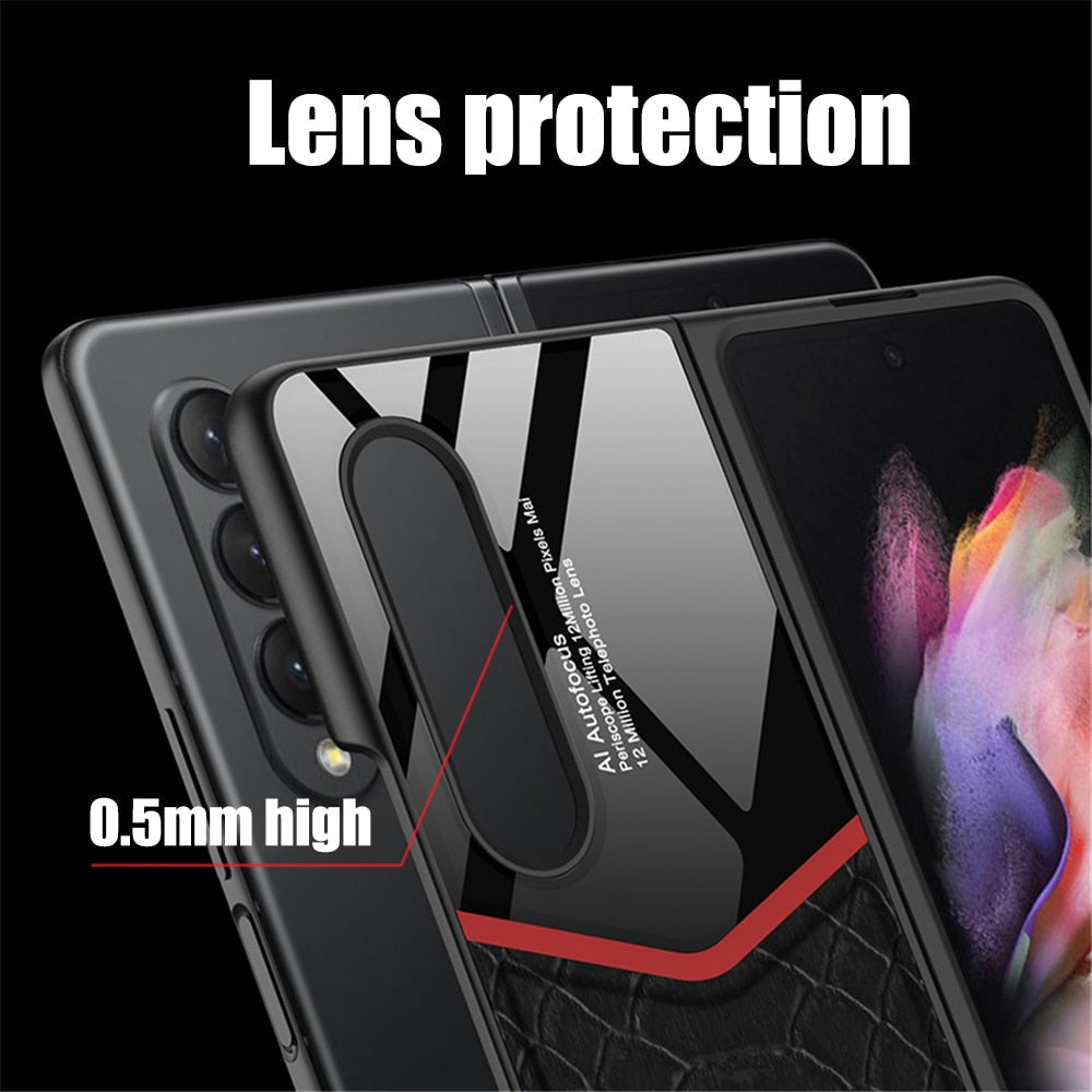 Luxury Leather Cover For Galaxy Z FOLD 4