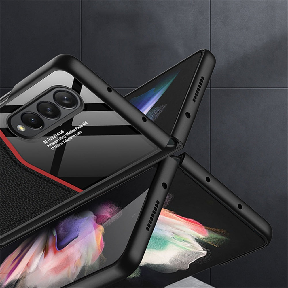 Luxury Leather Cover For Galaxy Z FOLD 4