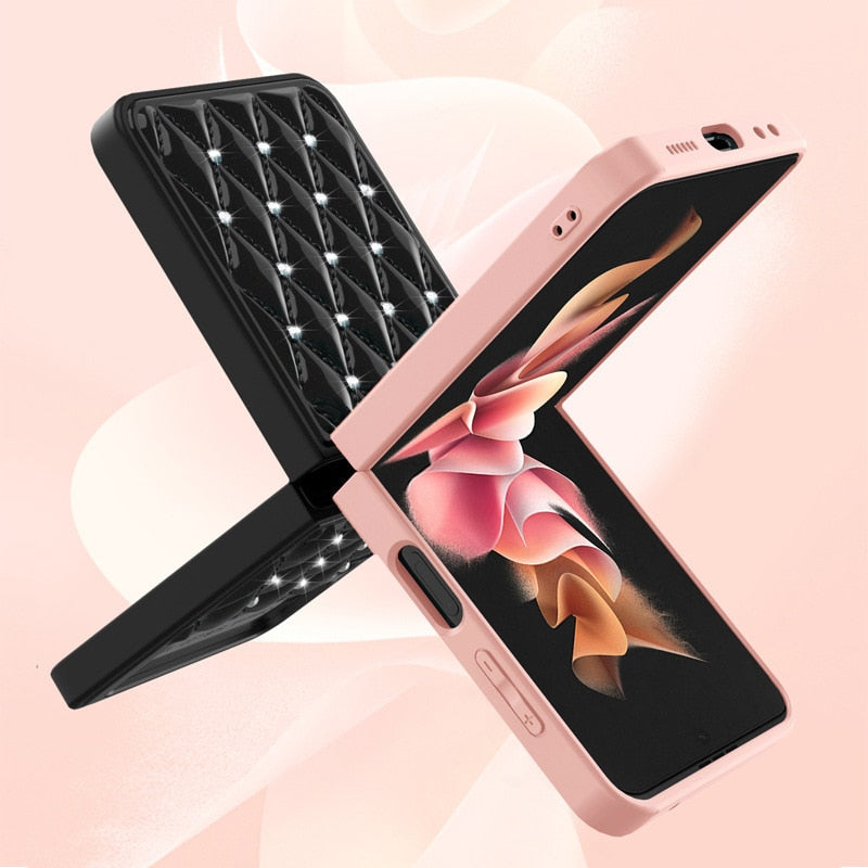 Creative Electroplating Diamond Protective Cover For Samsung Galaxy Z Flip 4 - Galaxy Z Flip 4 Case