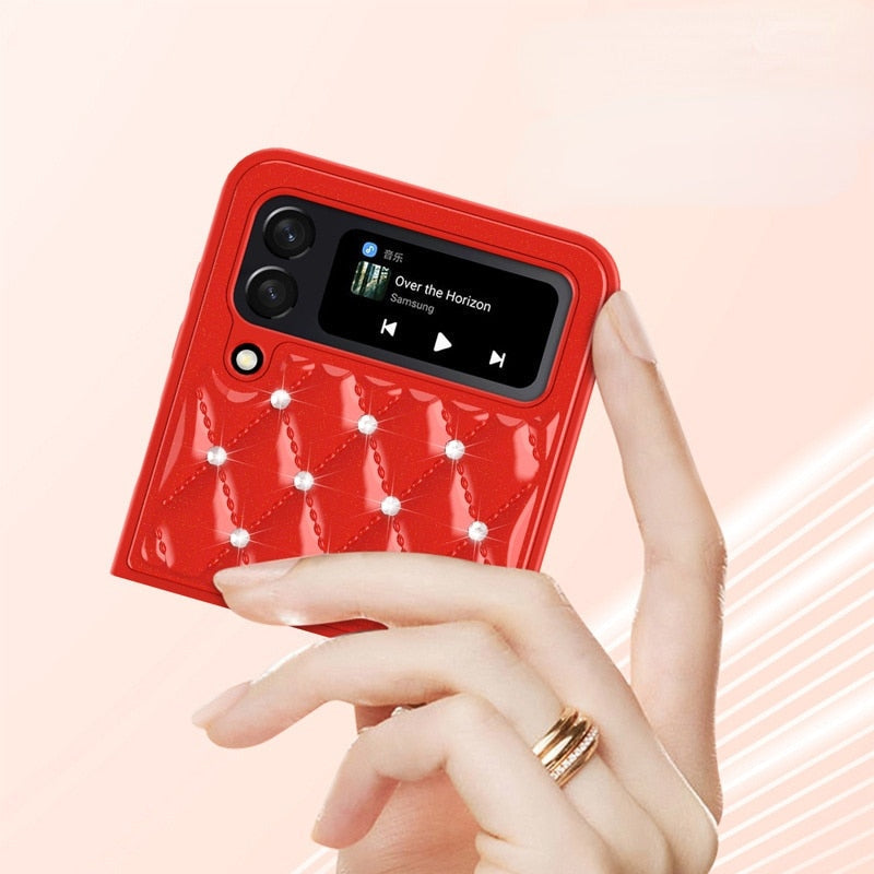 Creative Electroplating Diamond Protective Cover For Samsung Galaxy Z Flip 4 - Galaxy Z Flip 4 Case