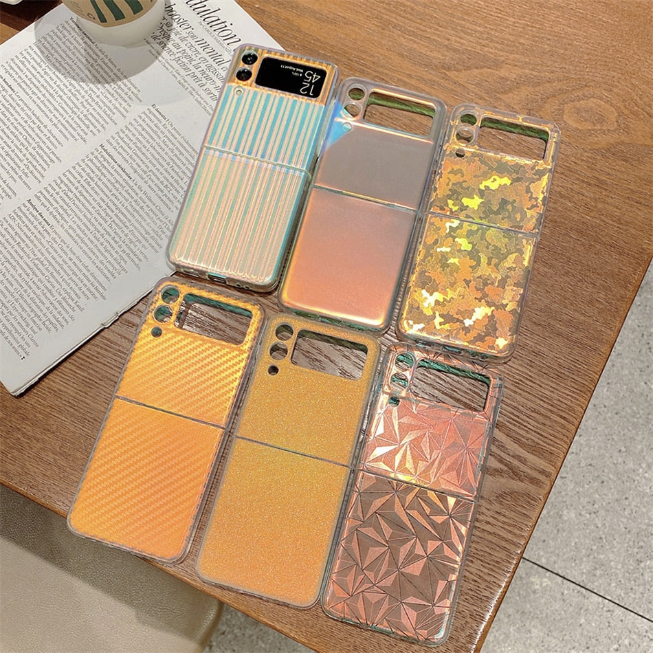 Colorful Shell pattern Protective Cover for Galaxy Z Flip 4 - Galaxy Z Flip 4 Case
