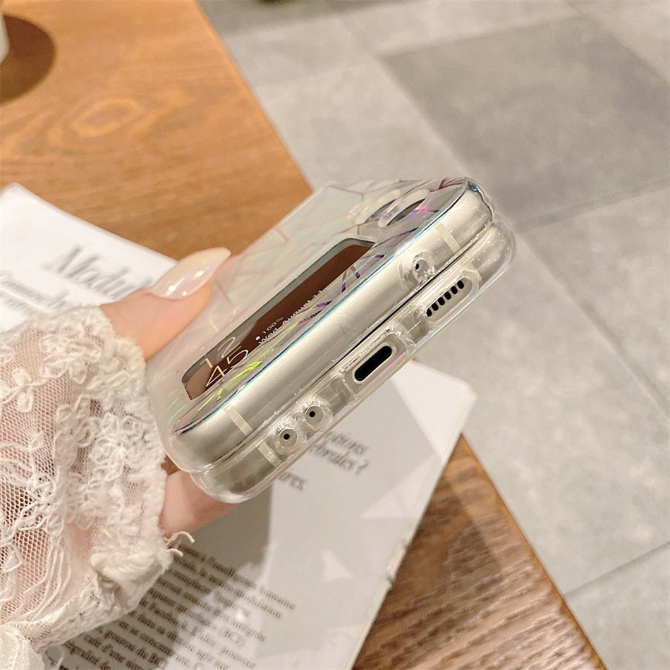 Colorful Shell pattern Protective Cover for Galaxy Z Flip 4 - Galaxy Z Flip 4 Case