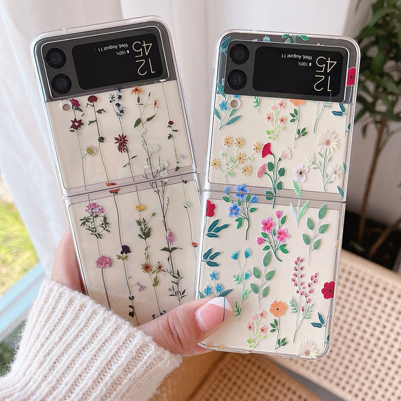 Cute Flowers Phone Case For Samsung Galaxy Z Flip 4 - Galaxy Z Flip 4 Case