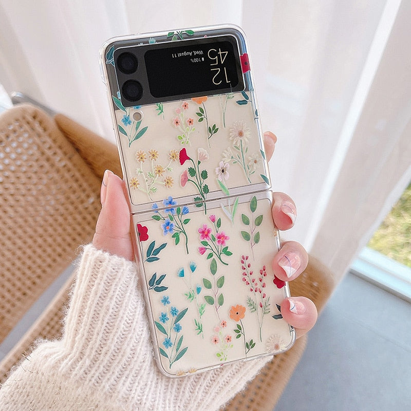 Cute Flowers Phone Case For Samsung Galaxy Z Flip 4 - Galaxy Z Flip 4 Case