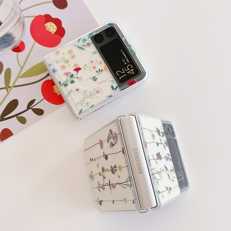 Cute Flowers Phone Case For Samsung Galaxy Z Flip 4 - Galaxy Z Flip 4 Case