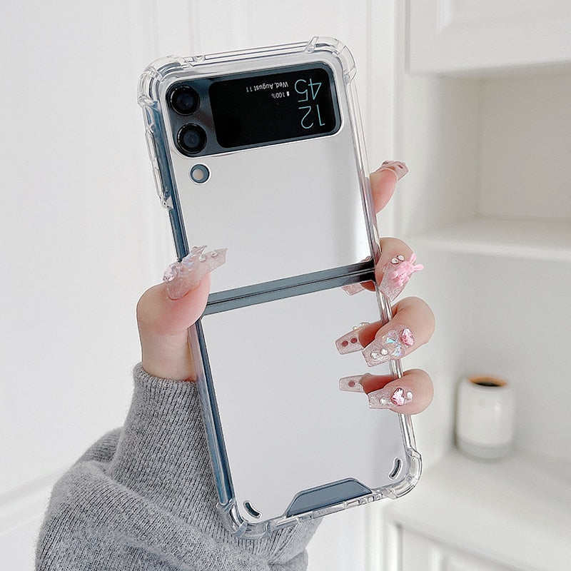 Shockproof Mirror Phone Case For Samsung Galaxy Z FLIP 4 5G - Galaxy Z Flip 4 Case