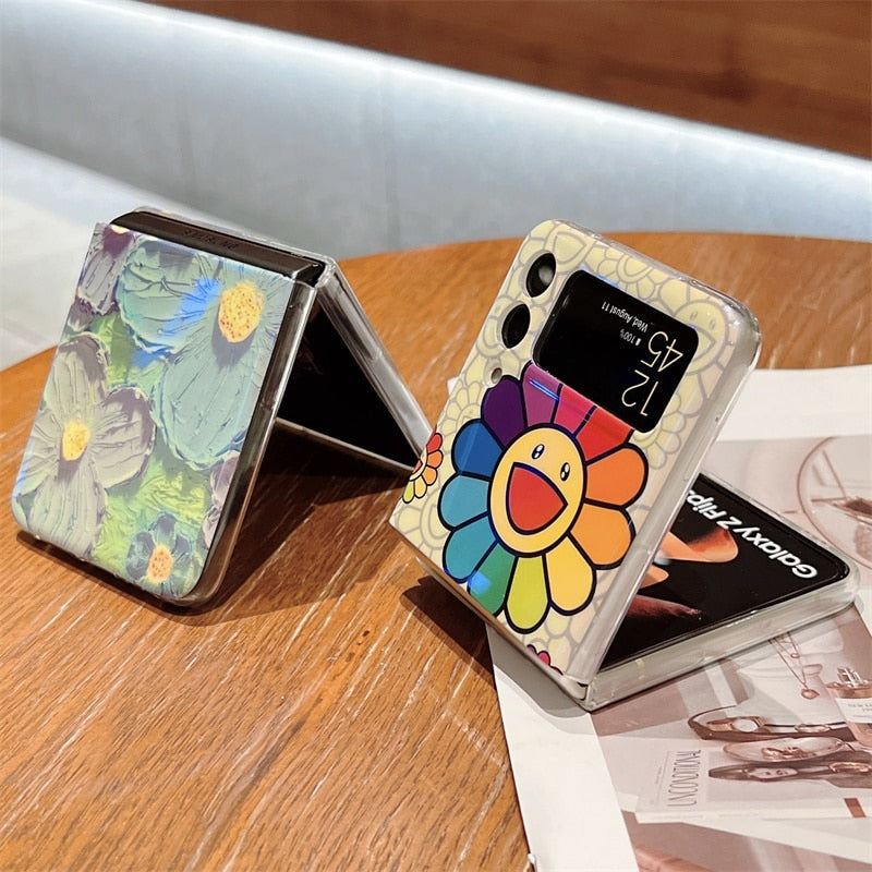 Colorful Smile Flower Case For Samsung Galaxy Z Flip 4 - Galaxy Z Flip 4 Case