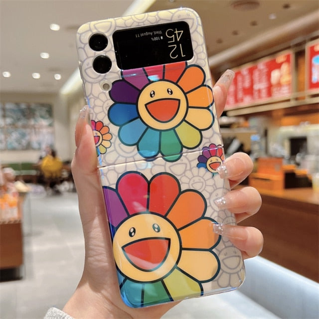 Colorful Smile Flower Case For Samsung Galaxy Z Flip 4 - Galaxy Z Flip 4 Case