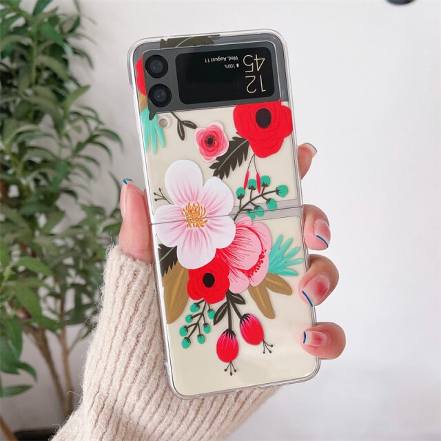 Flower Painting Case For Samsung Galaxy Z Flip 4 - Galaxy Z Flip 4 Case